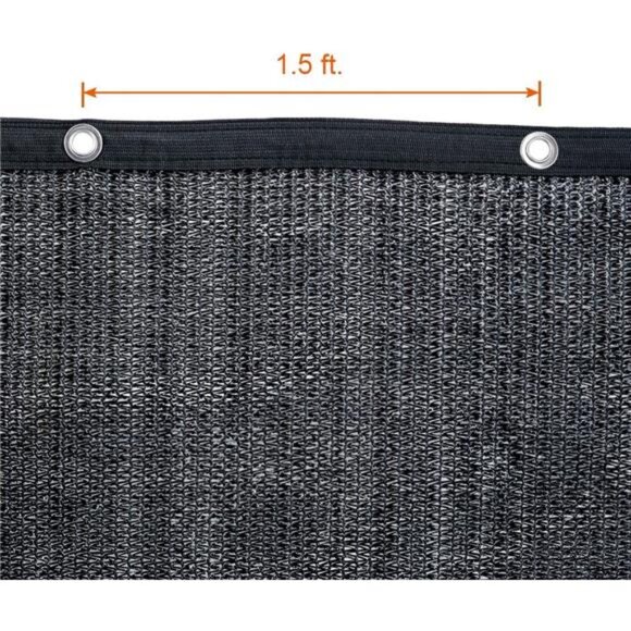 70% Sunblock Shade Cloth with Grommets for Garden Patio 10’ X 12’, Black - Picture 4 of 8